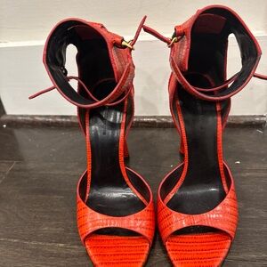 Alexander Wang Red Lizard Heels